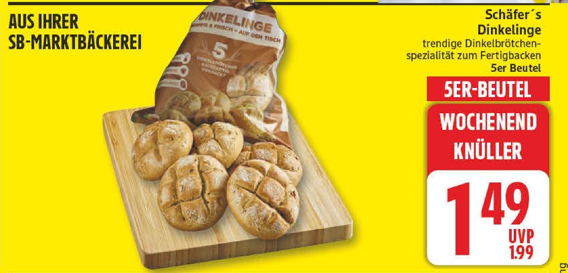 Dinkelinge von Schäfer's im aktuellen EDEKA Prospekt
